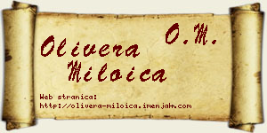 Olivera Miloica vizit kartica